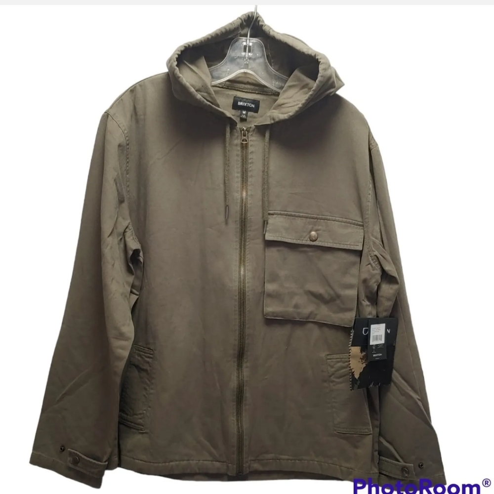 Brixton Military Tracker Jacket Med Cargo Military Olive Gorpcore Full Zip New
